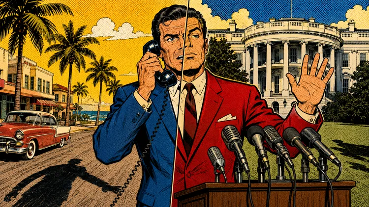Illustrazione del caso Trump-Epstein e del documento FBI sulla testimonianza del capo della polizia di Palm Beach